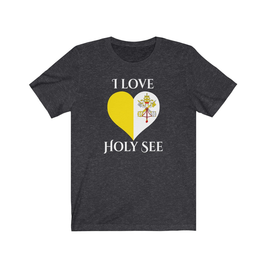 Holy See Heart Flag Premium Tee 2 - Unisex