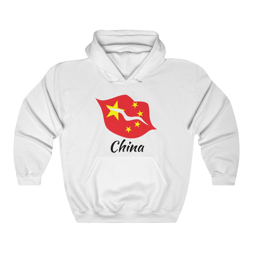 China Lips Flag Hoodie Sweatshirt 1 - Unisex