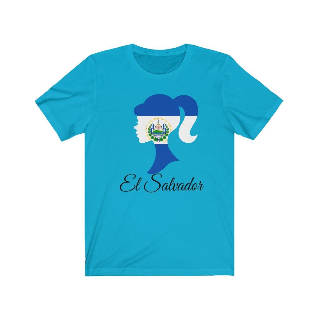 El Salvador Girl Flag Premium Tee 1 - Unisex