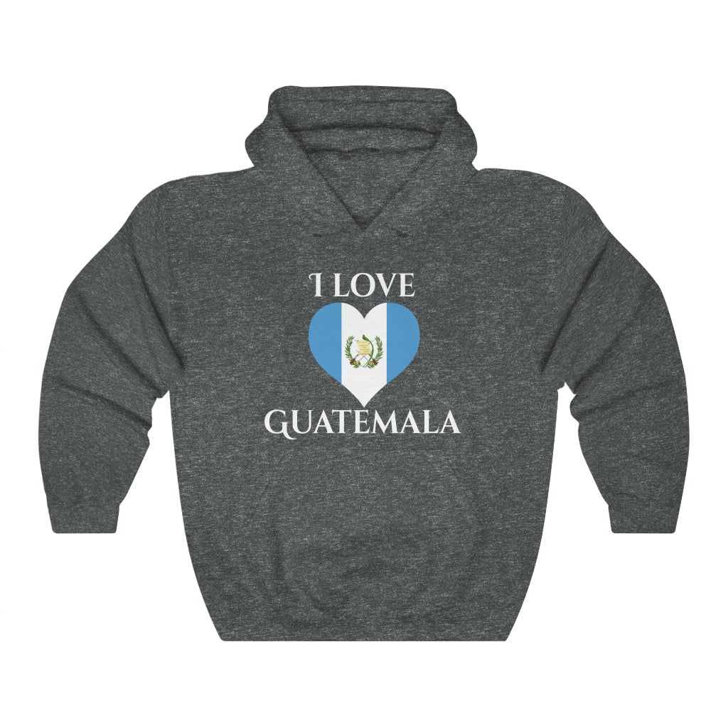 Guatemala Heart Flag Hoodie Sweatshirt 2 - Unisex