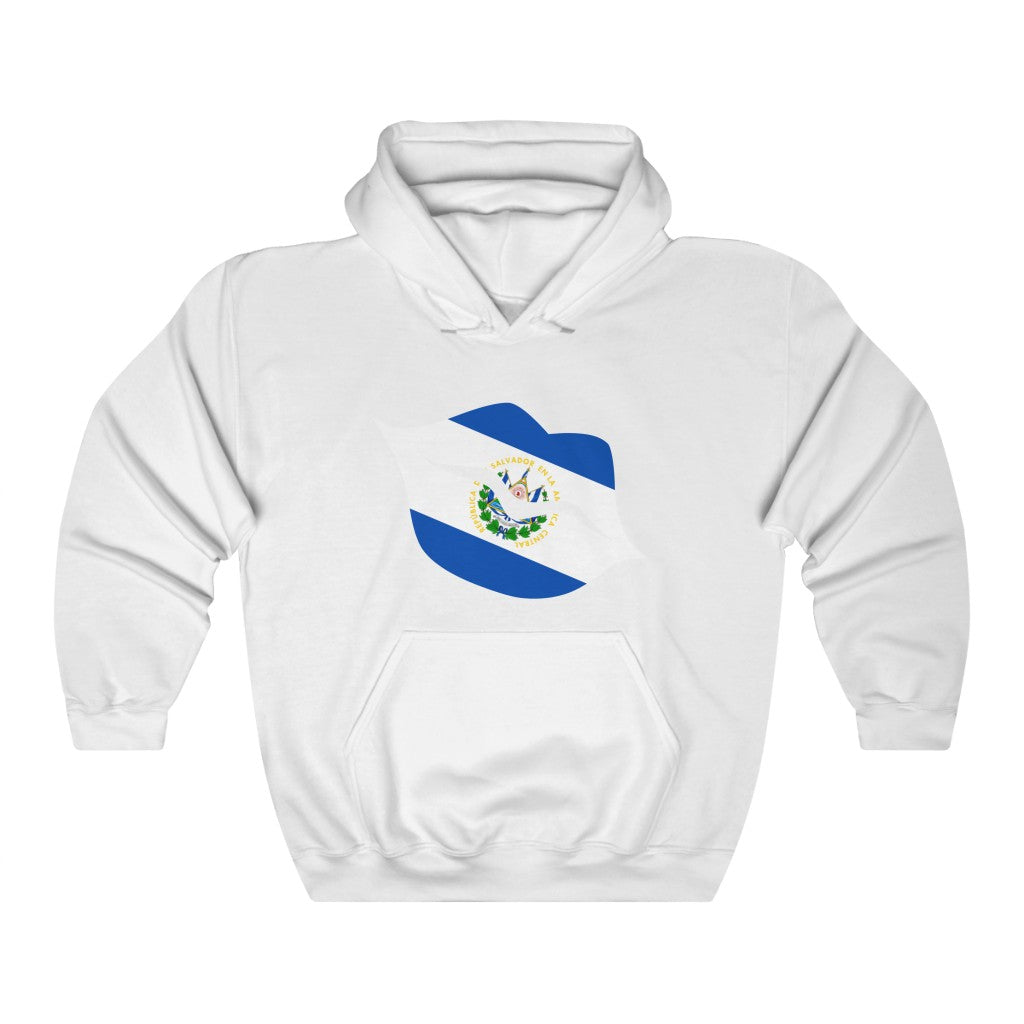 El Salvador Lips Flag Hoodie Sweatshirt - Unisex