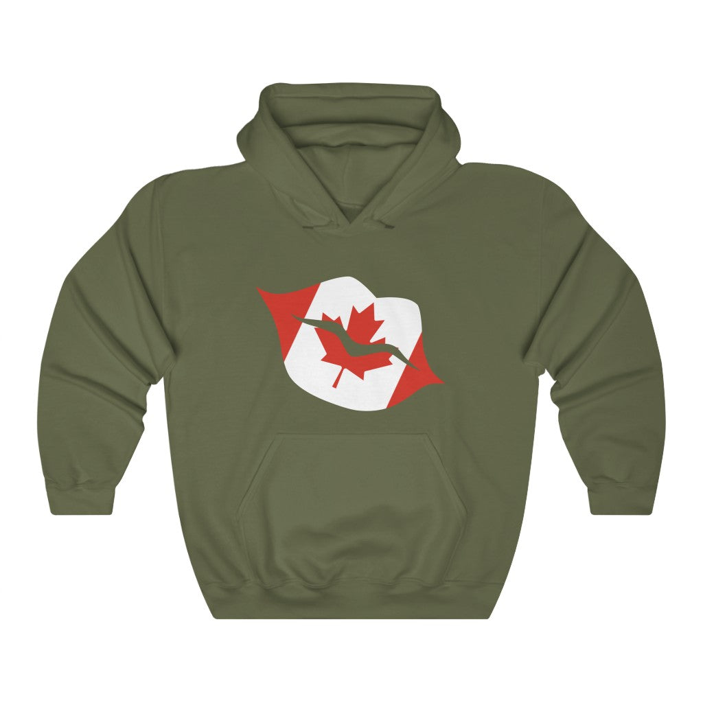 Canada Lips Flag Hoodie Sweatshirt - Unisex