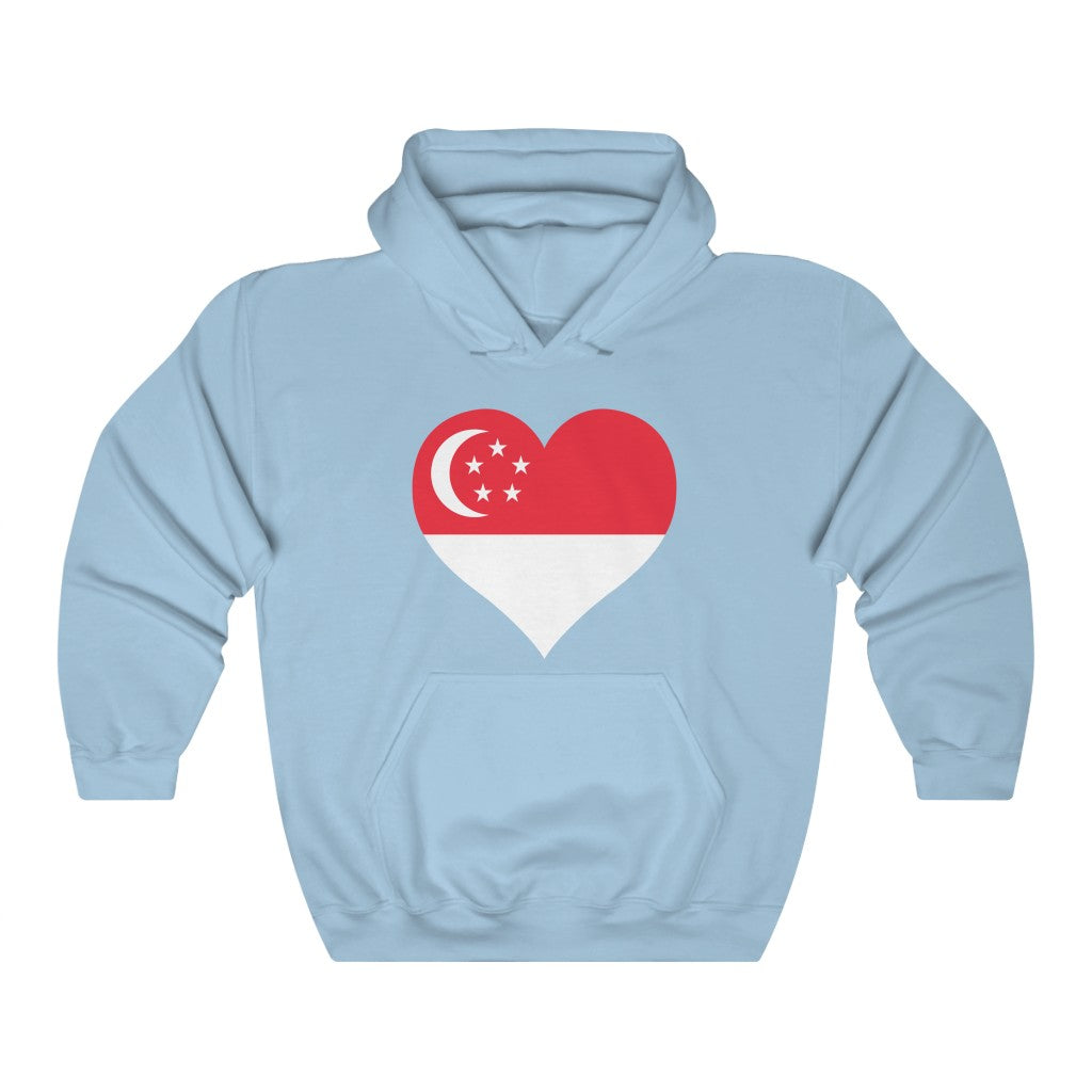 Singapore Heart Flag Hoodie Sweatshirt - Unisex