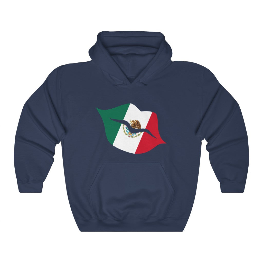 Mexico Lips Flag Hoodie Sweatshirt - Unisex
