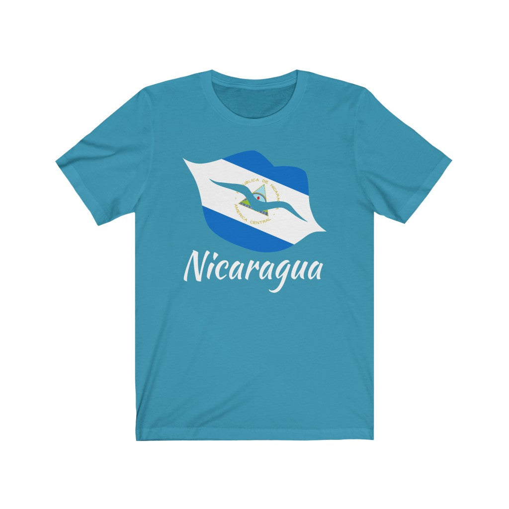 Nicaragua Lips Flag Premium Tee 2 - Unisex