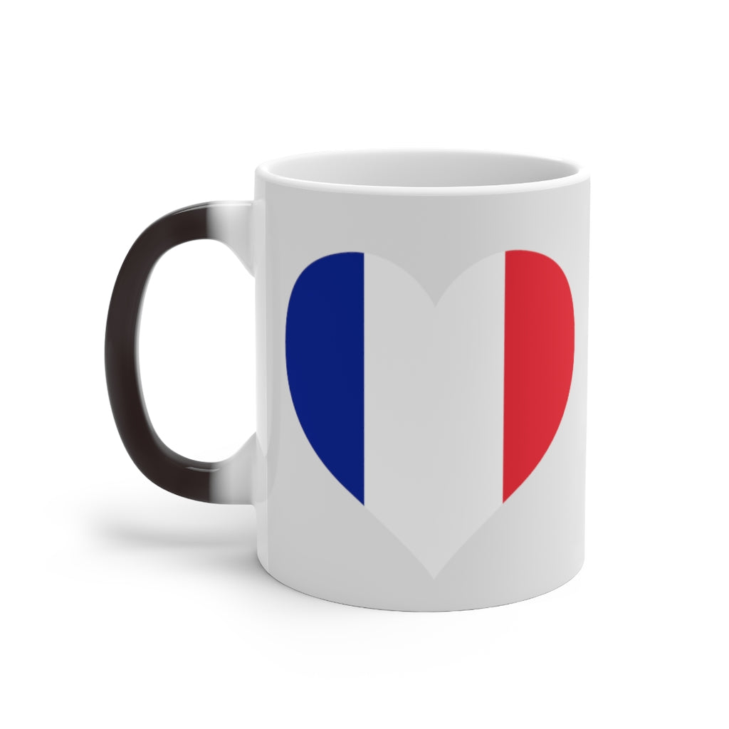 France Heart Color Changing Mug