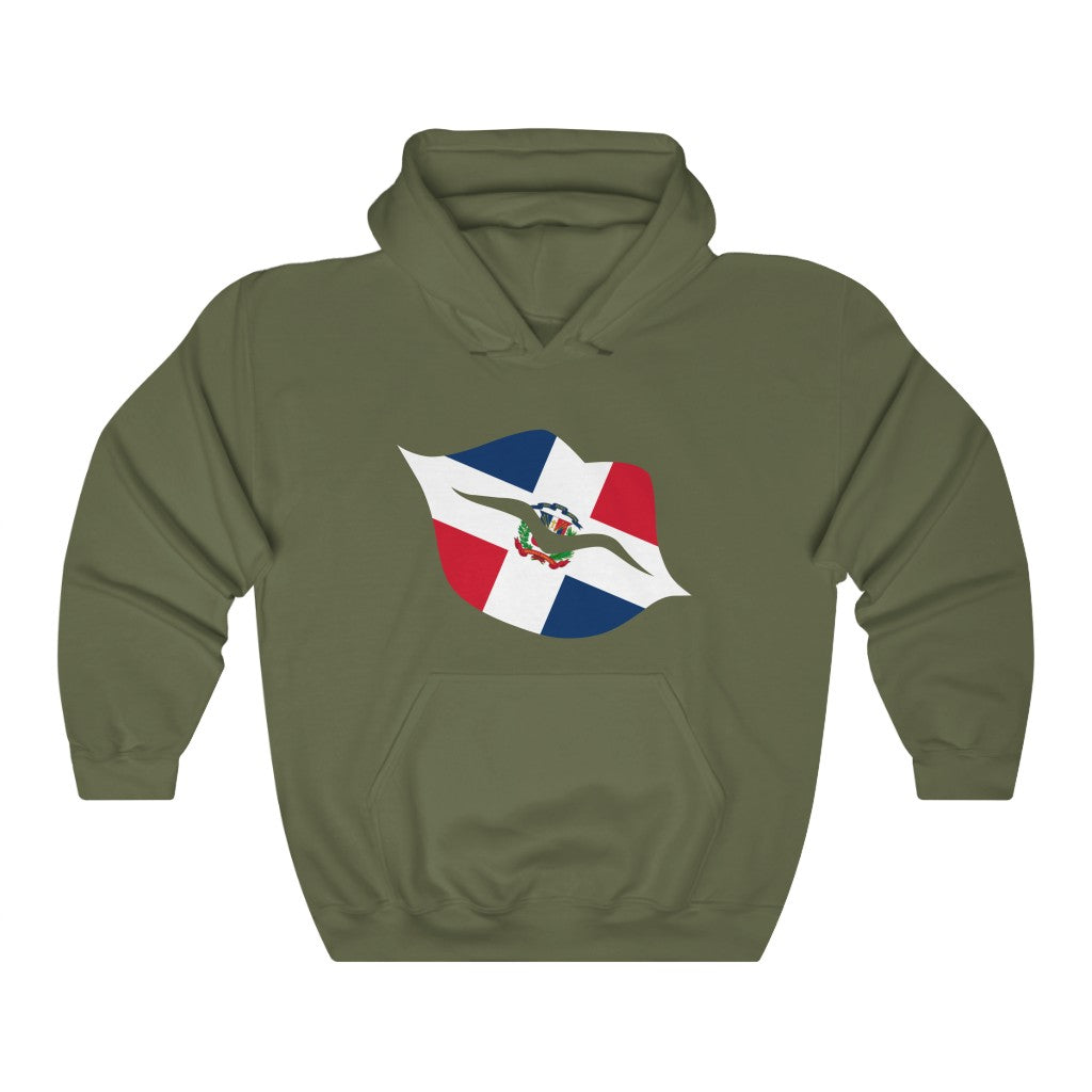 Dominican Republic Lips Flag Hoodie Sweatshirt - Unisex