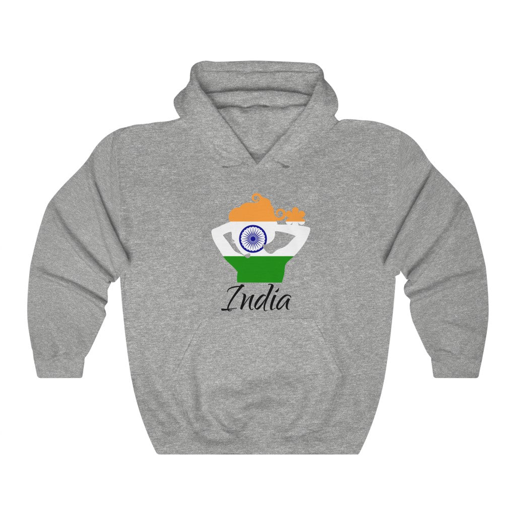 India Lady Flag Hoodie Sweatshirt 1 - Unisex