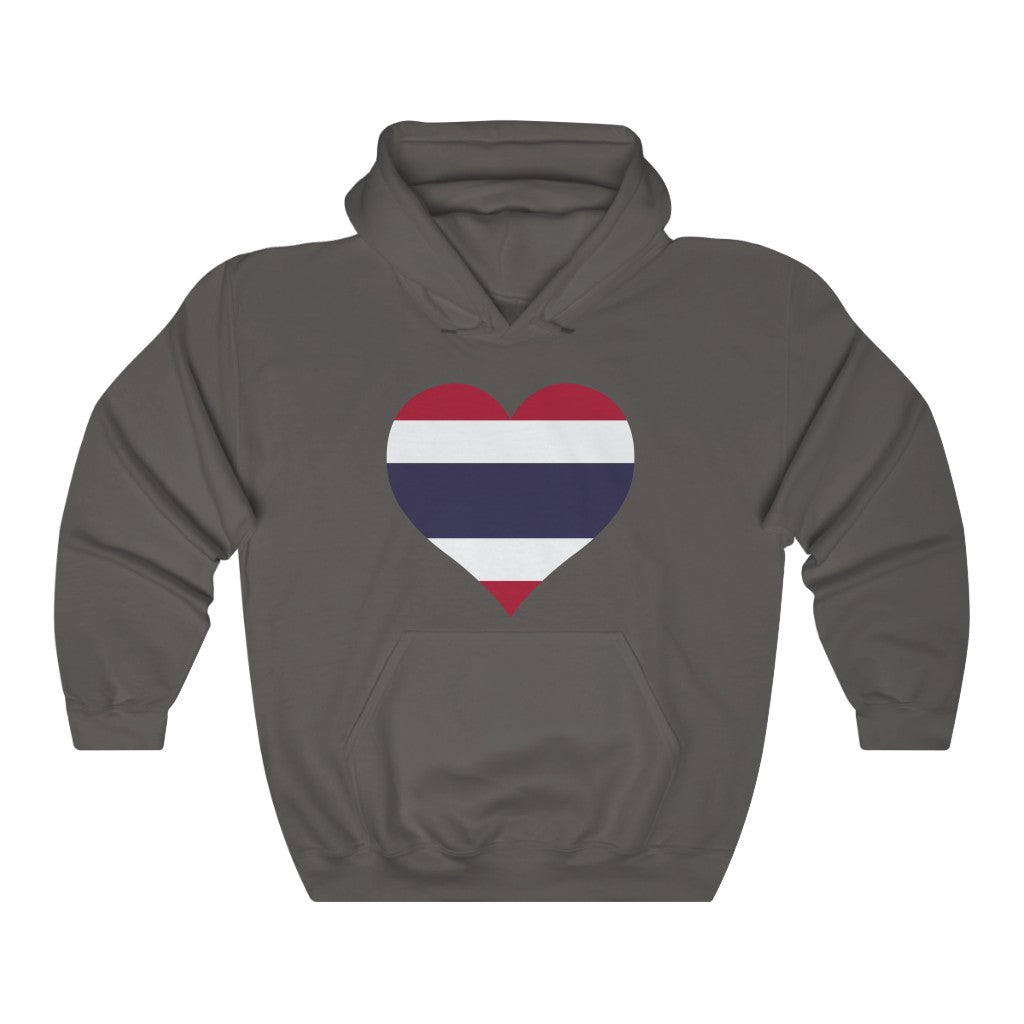 Thailand Heart Flag Hoodie Sweatshirt - Unisex