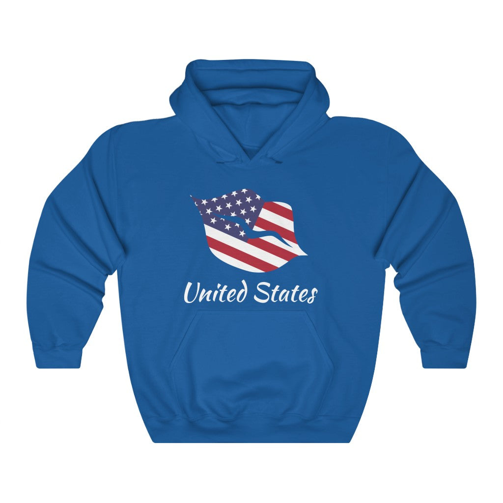 United States of America Lips Flag Hoodie Sweatshirt 2 - Unisex