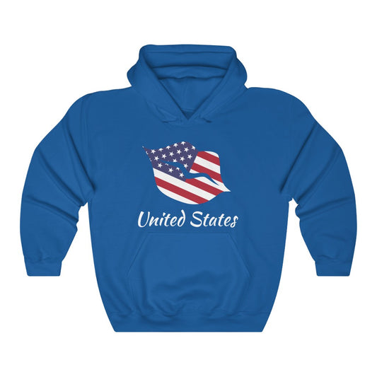 United States of America Lips Flag Hoodie Sweatshirt 2 - Unisex