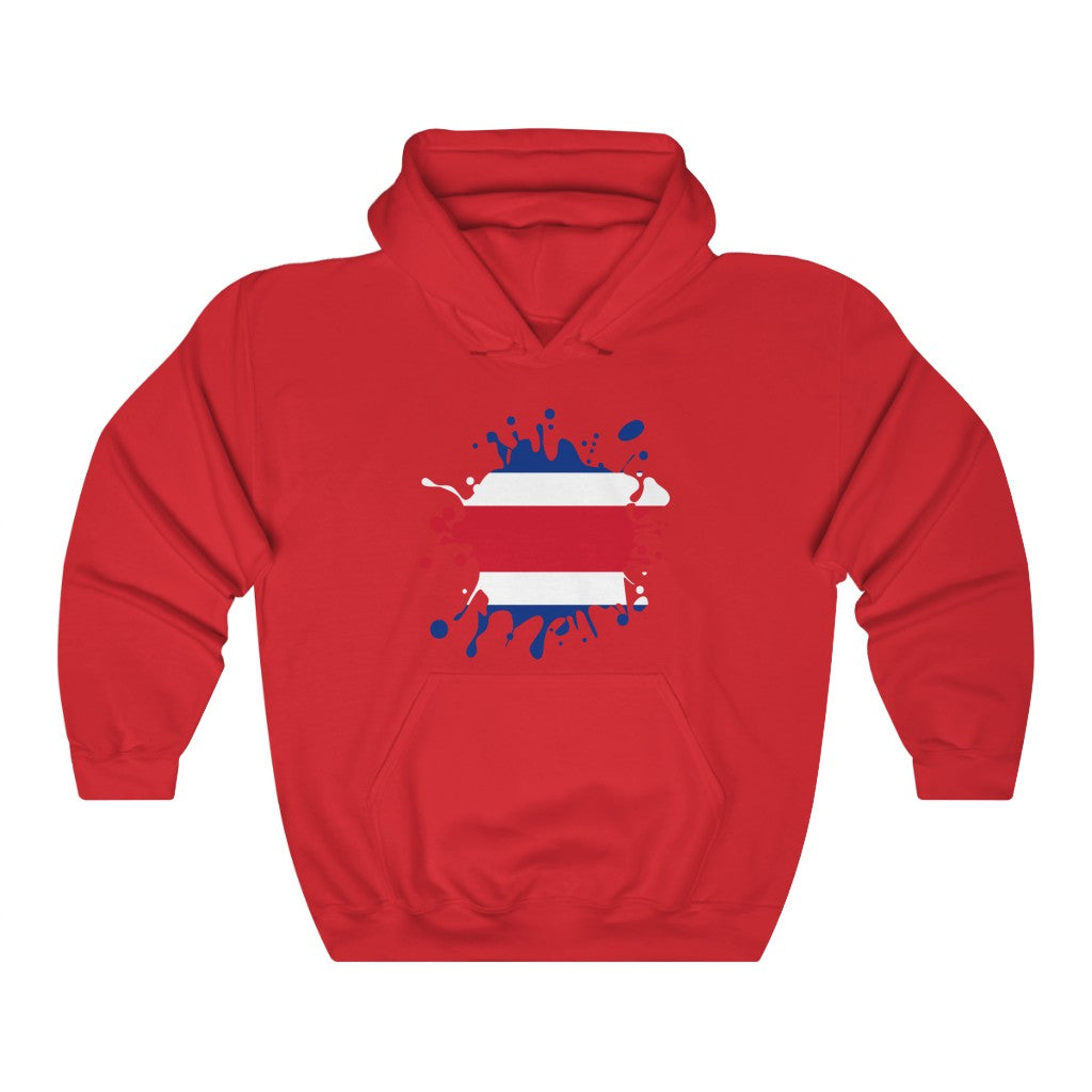 Costa Rica Splat Flag Hoodie Sweatshirt - Unisex