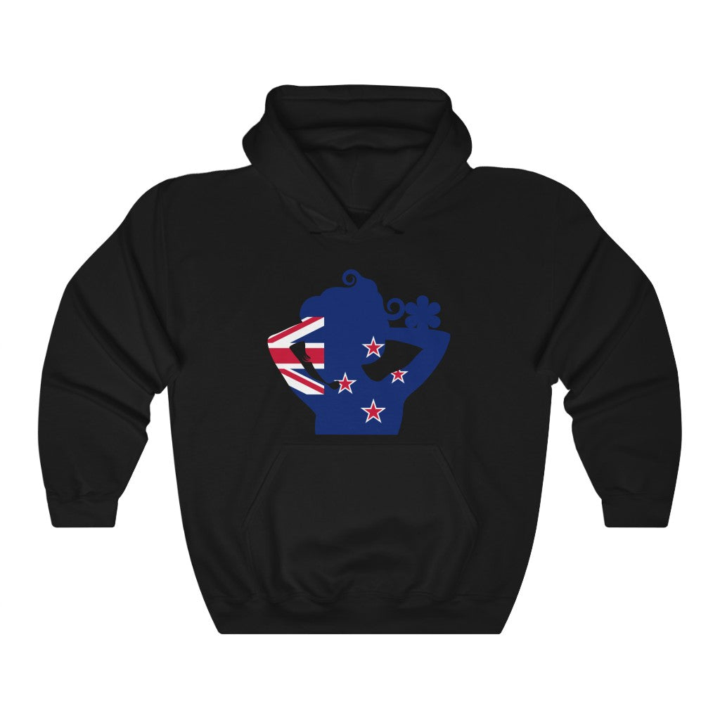 New Zealand Lady Flag Hoodie Sweatshirt - Unisex