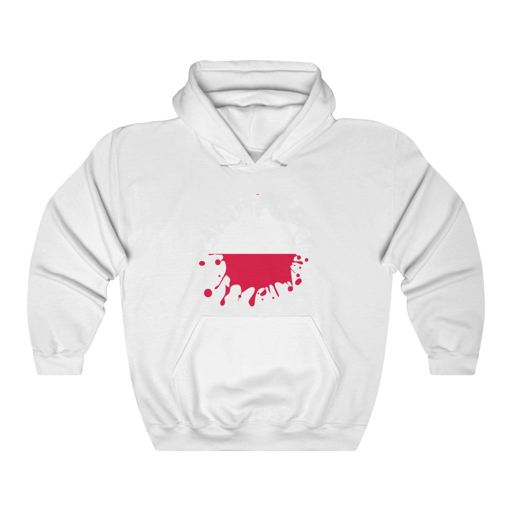 Poland Splat Flag Hoodie Sweatshirt - Unisex