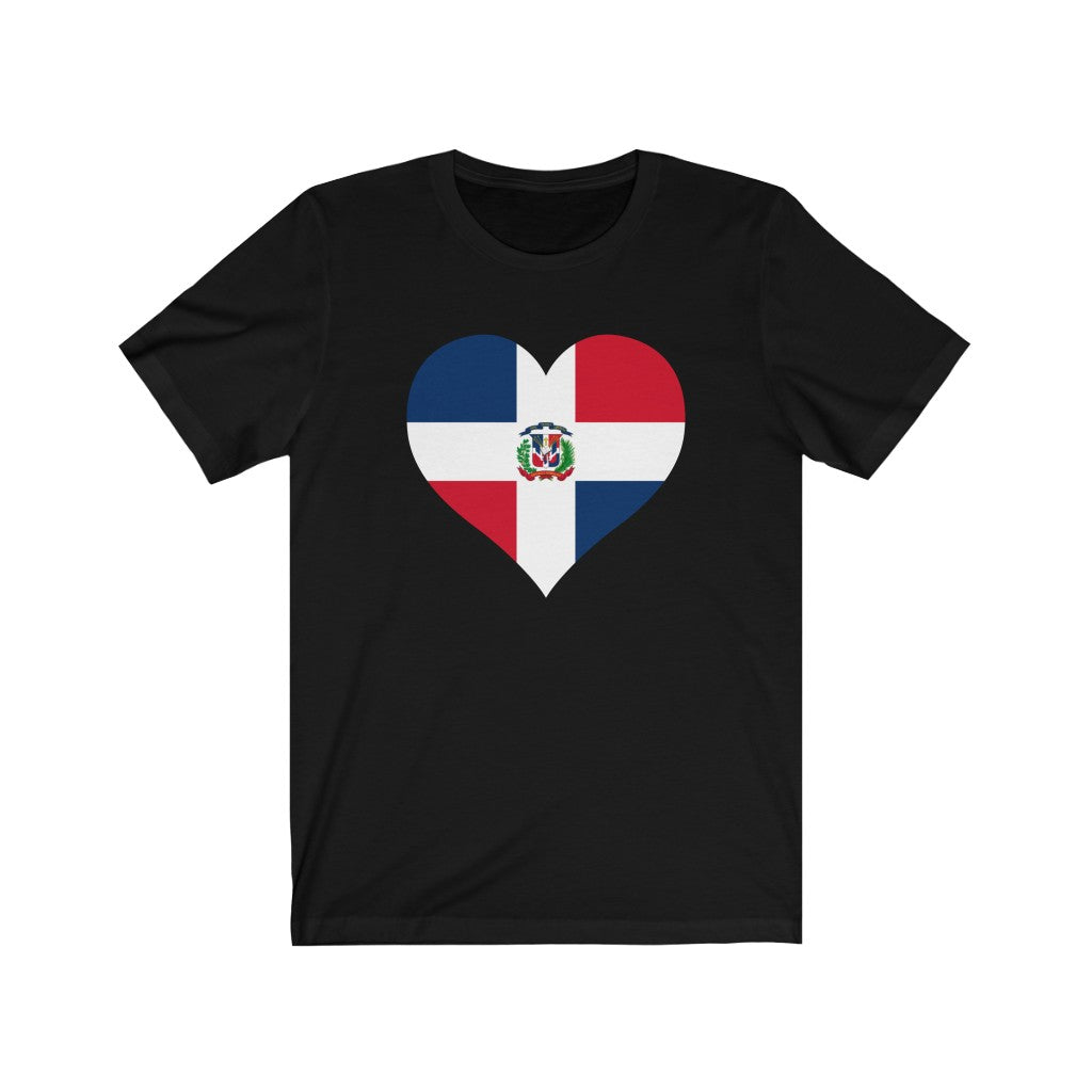 Dominican Republic Heart Flag Premium Tee - Unisex