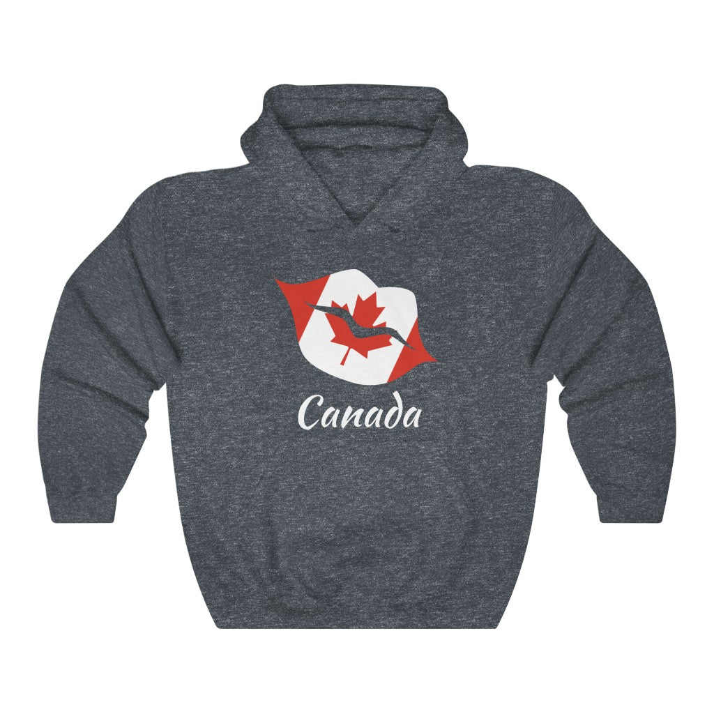 Canada Lips Flag Hoodie Sweatshirt 2 - Unisex