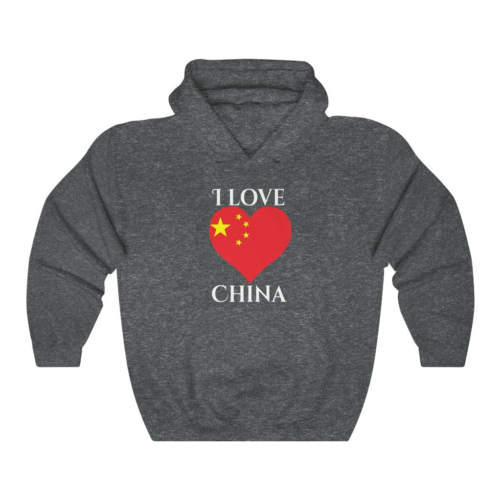 China Heart Flag Hoodie Sweatshirt 2 - Unisex