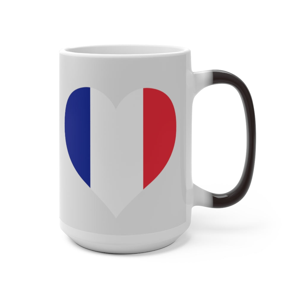France Heart Color Changing Mug