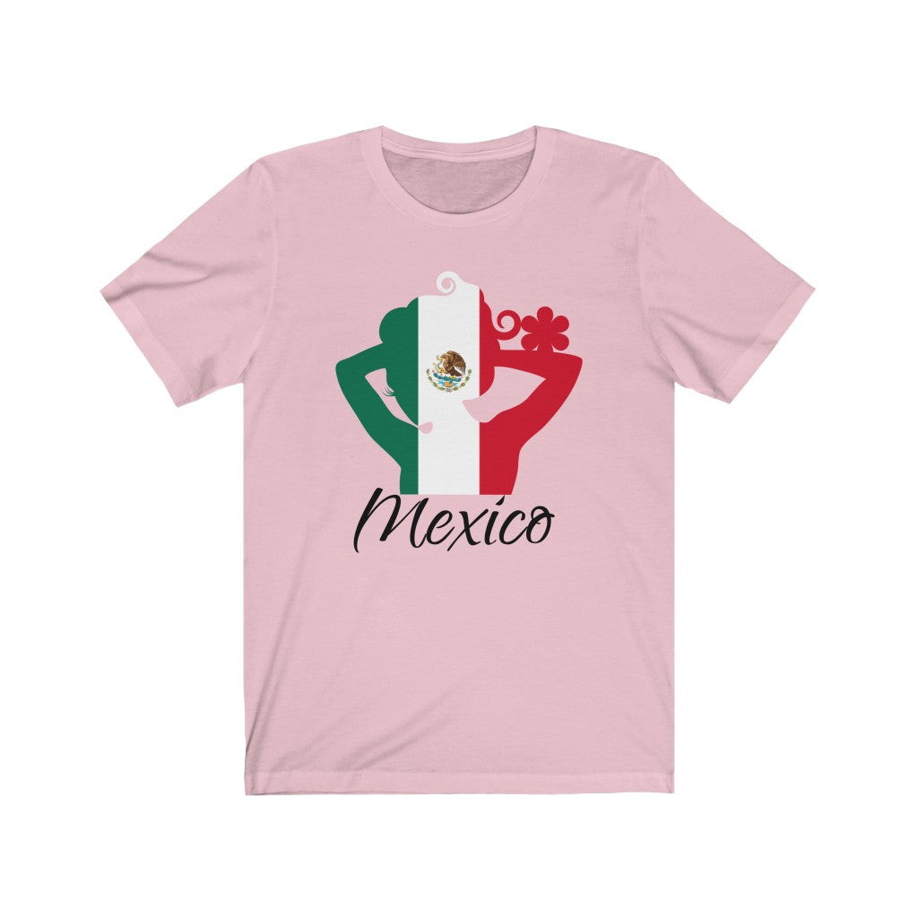 Mexico Lady Flag Premium Tee 1 - Unisex