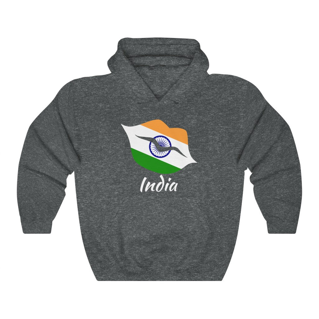 India Lips Flag Hoodie Sweatshirt 2 - Unisex