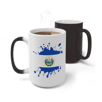 El Salvador Republic Splat Color Changing Mug