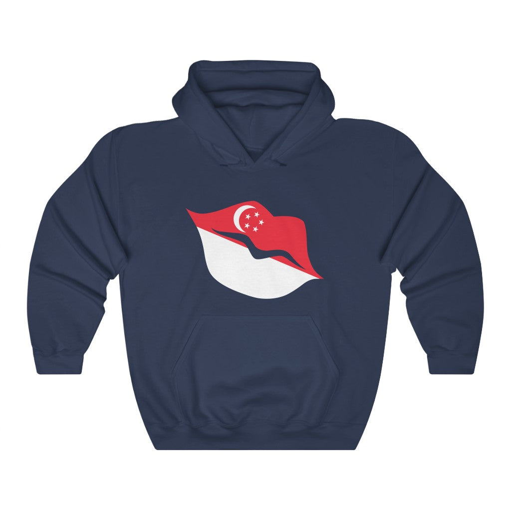 Singapore Lips Flag Hoodie Sweatshirt - Unisex