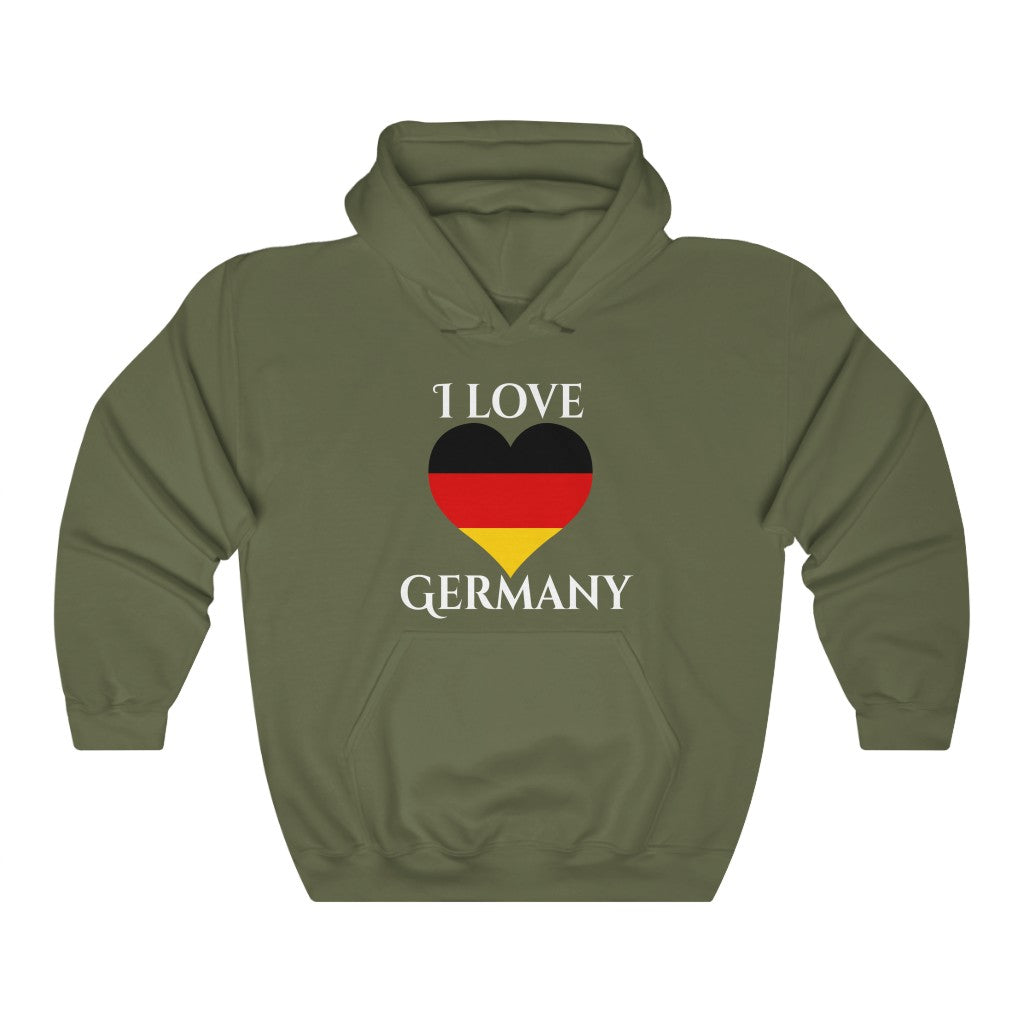 Germany Heart Flag Hoodie Sweatshirt 2 - Unisex