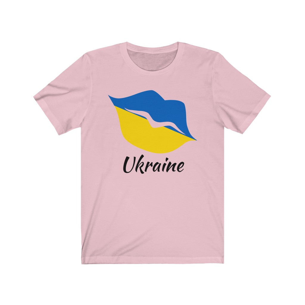Ukraine Lips Flag Premium Tee 1 - Unisex