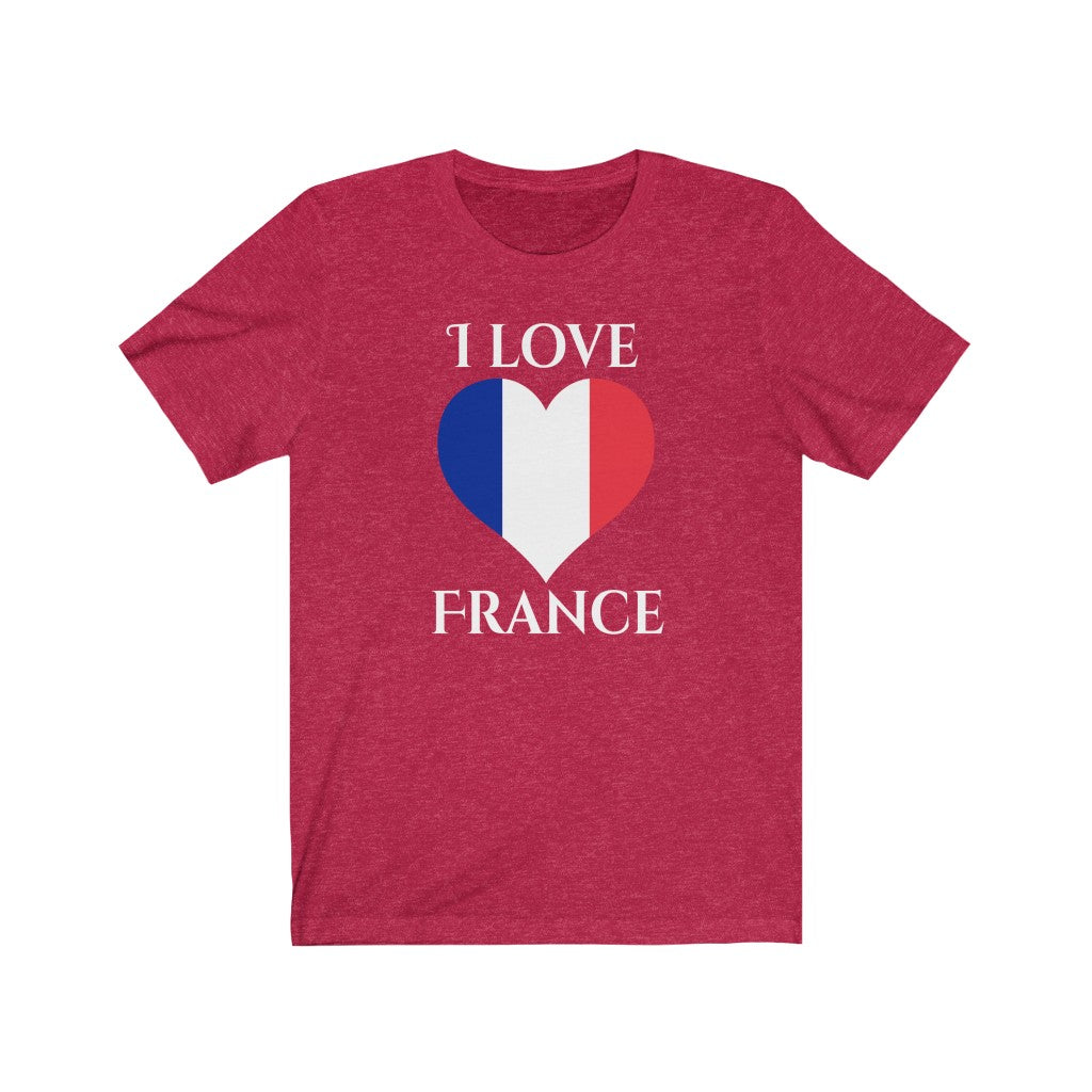 France Heart Flag Premium Tee 2 - Unisex