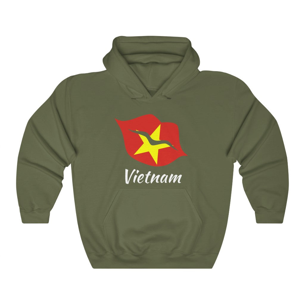 Vietnam Lips Flag Hoodie Sweatshirt 2 - Unisex