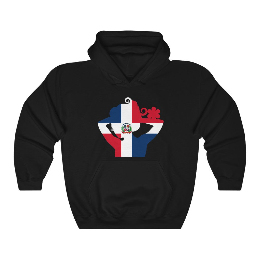 Dominican Republic Lady Flag Hoodie Sweatshirt - Unisex