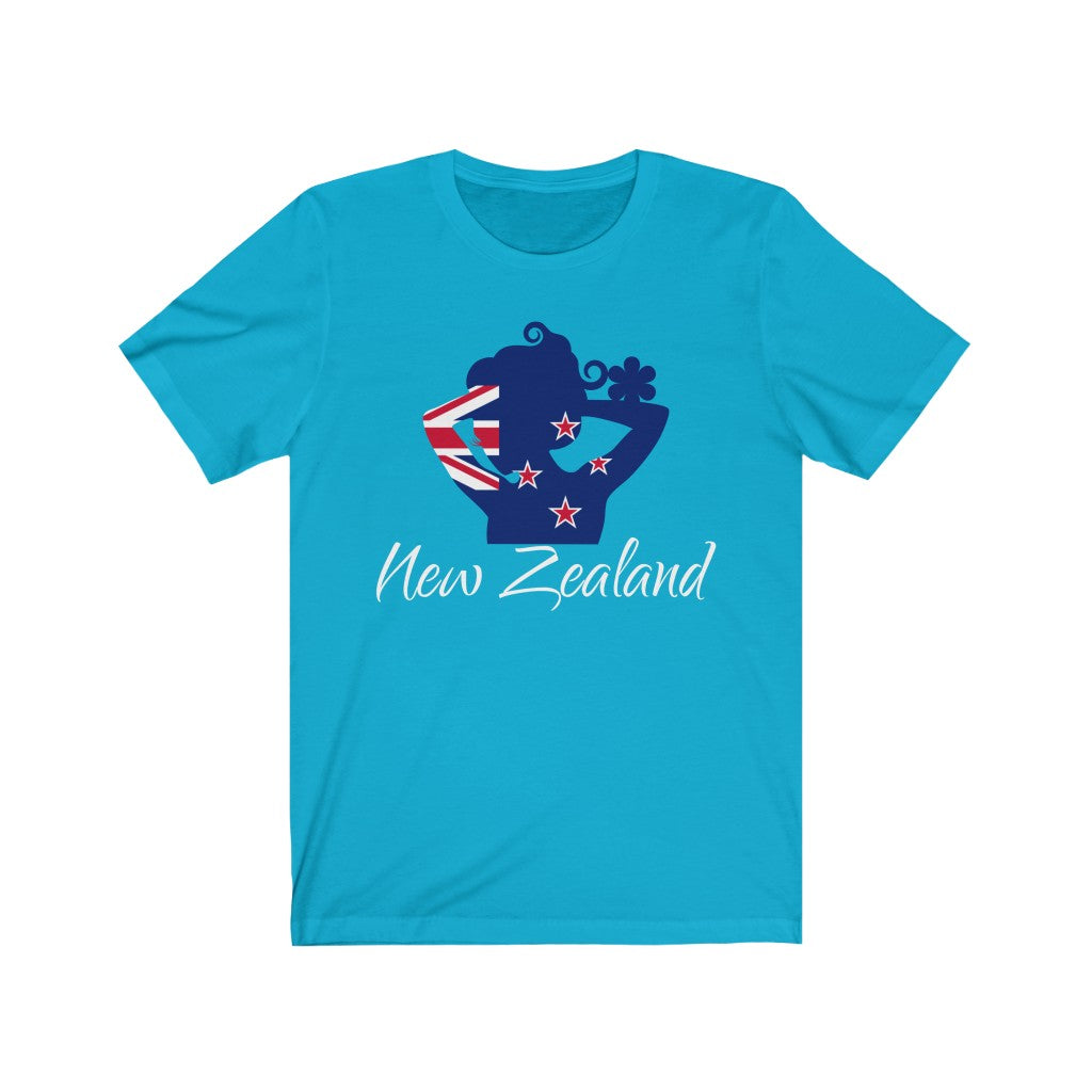 New Zealand Lady Flag Premium Tee 2 - Unisex