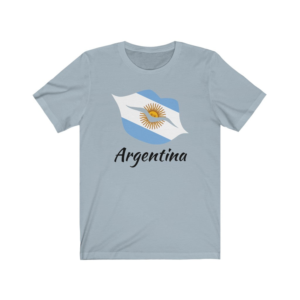 Argentina Lips Flag Premium Tee 1 - Unisex