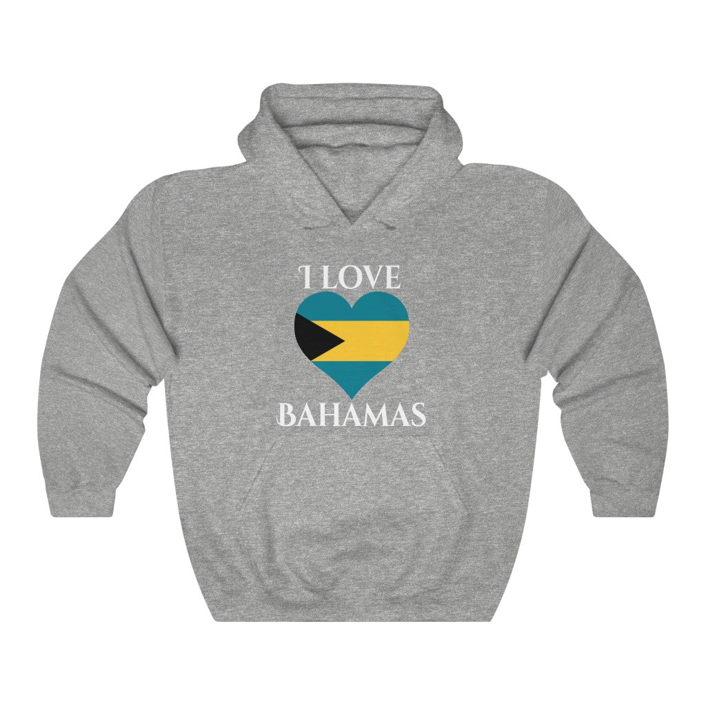 Bahamas Heart Flag Hoodie Sweatshirt 2 - Unisex