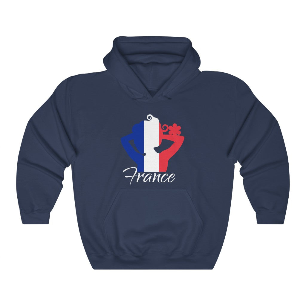France Lady Flag Hoodie Sweatshirt 2 - Unisex