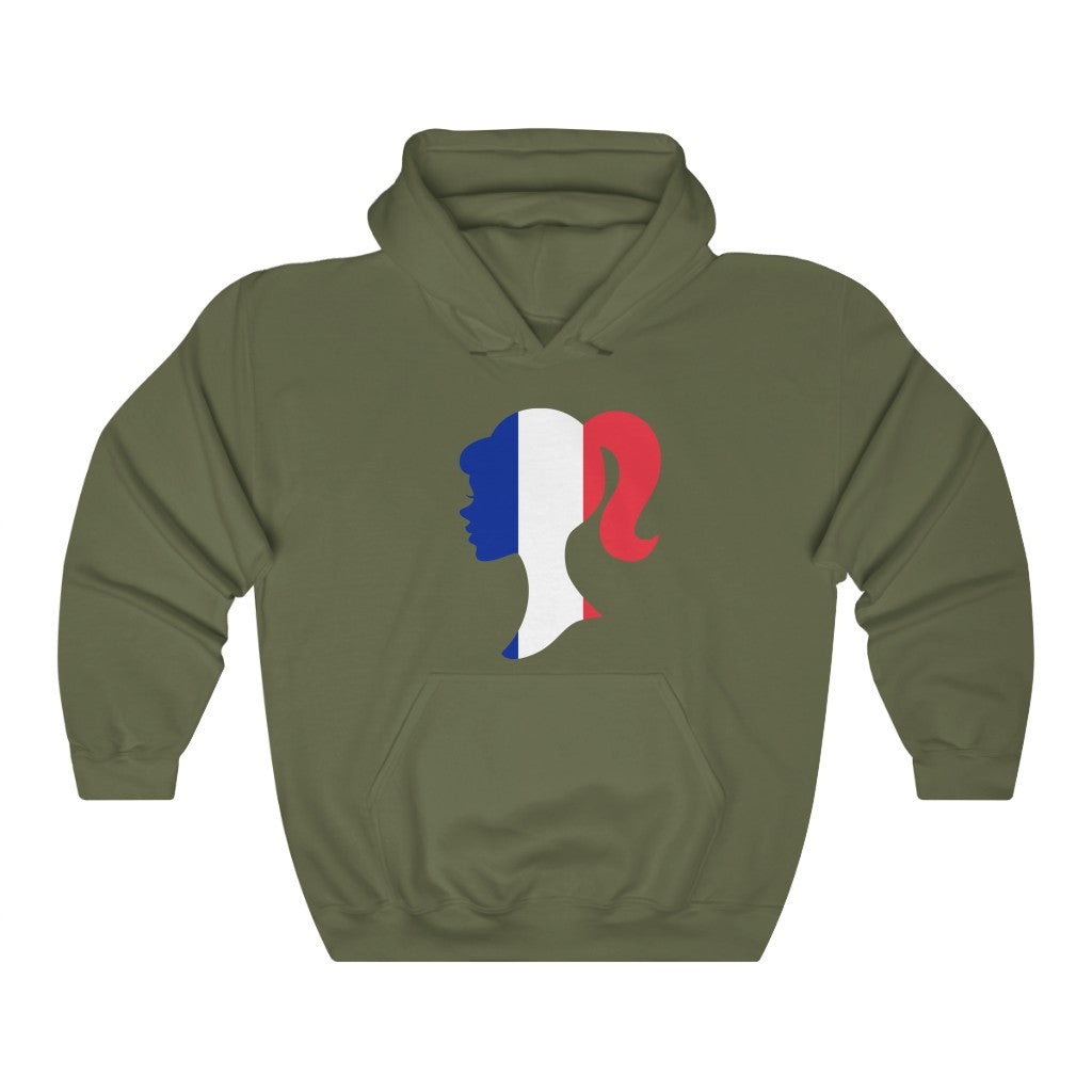 France Girl Flag Hoodie Sweatshirt - Unisex
