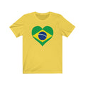 Brazil Heart Flag Premium Tee - Unisex