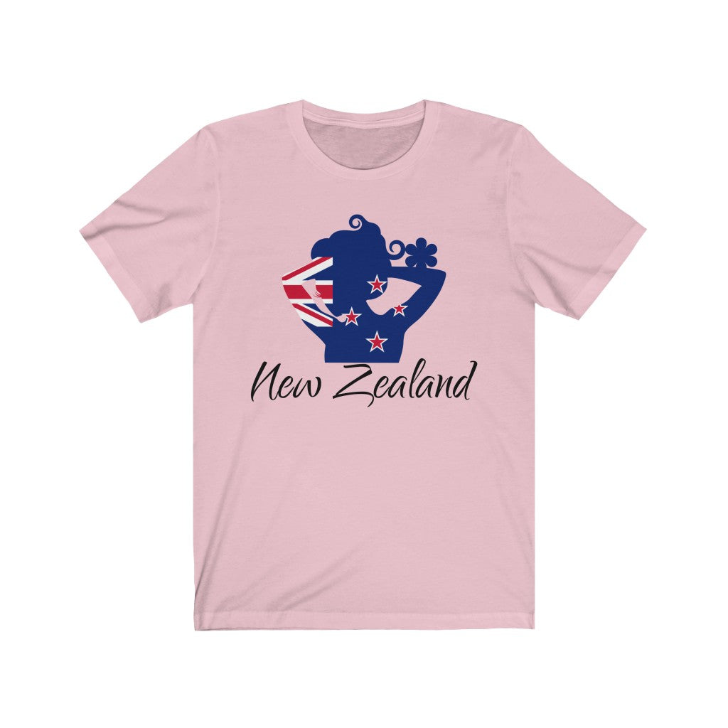 New Zealand Lady Flag Premium Tee 1 - Unisex