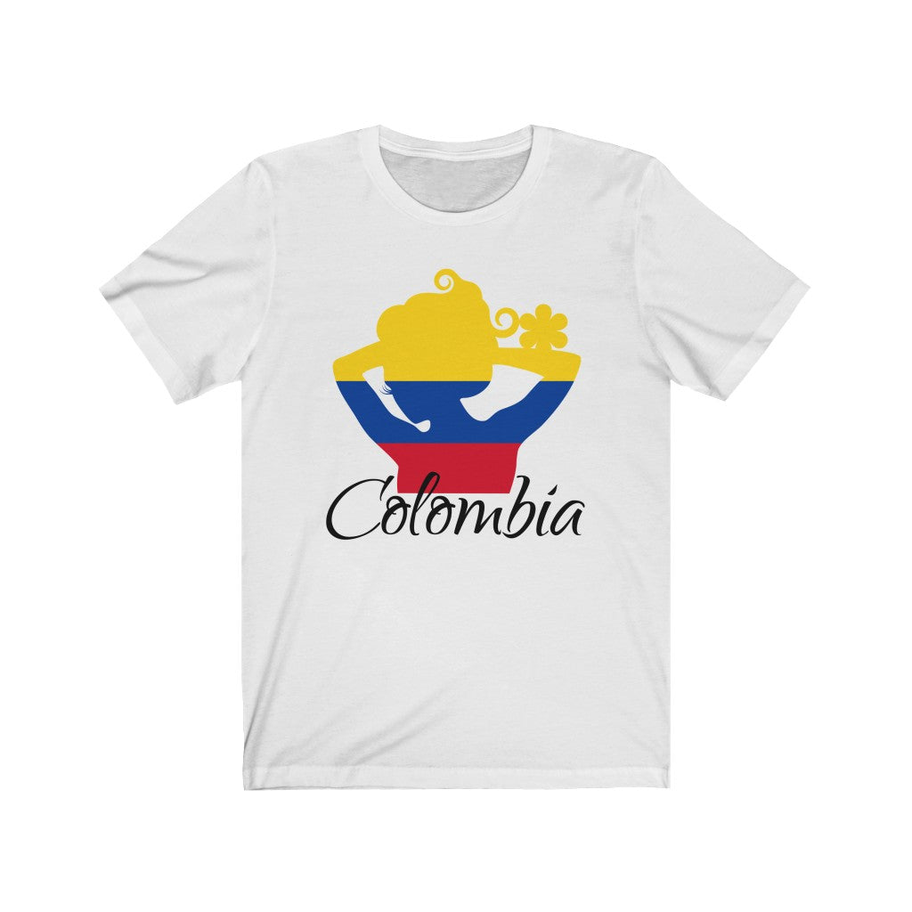 Colombia Lady Flag Premium Tee 1 - Unisex