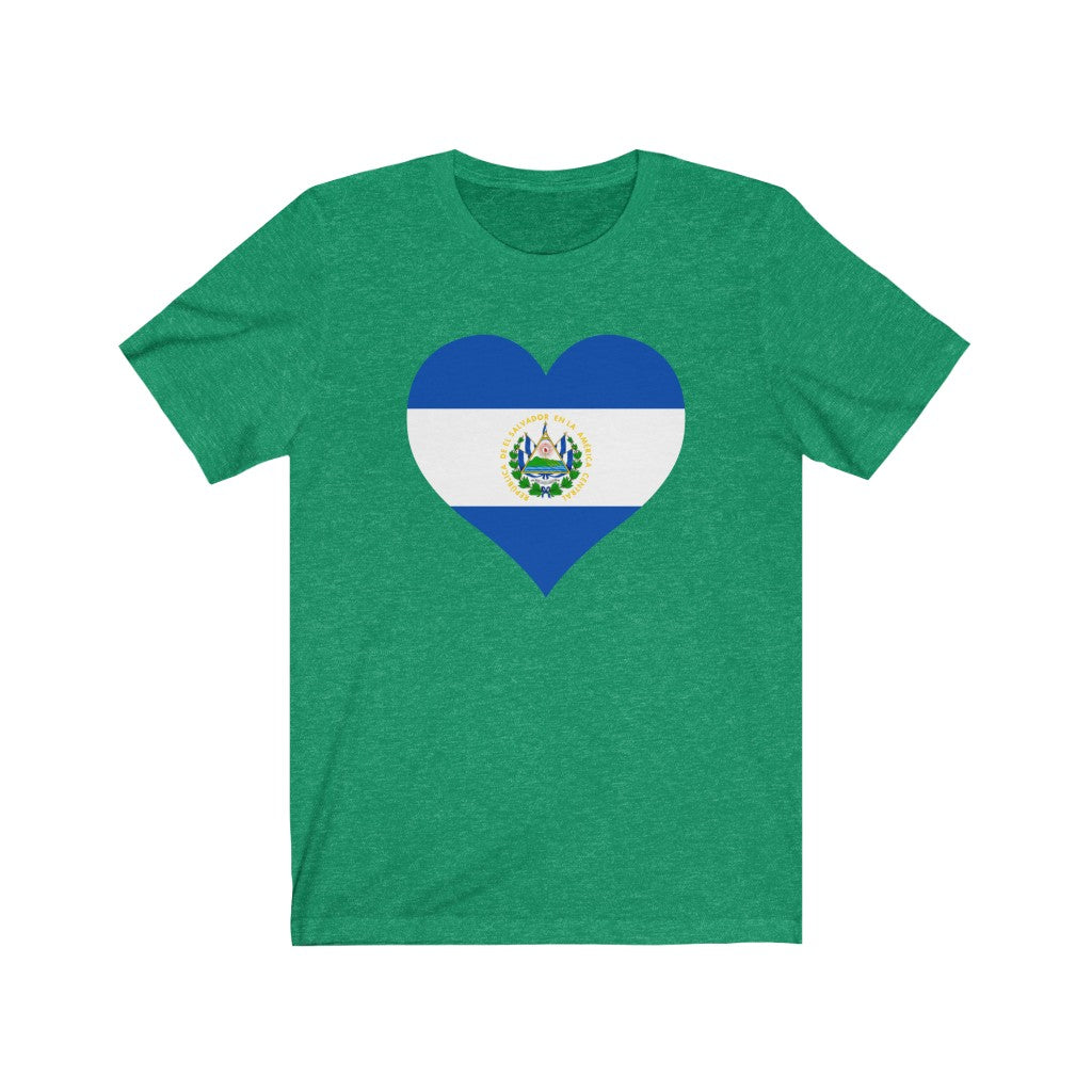 El Salvador Heart Flag Premium Tee - Unisex