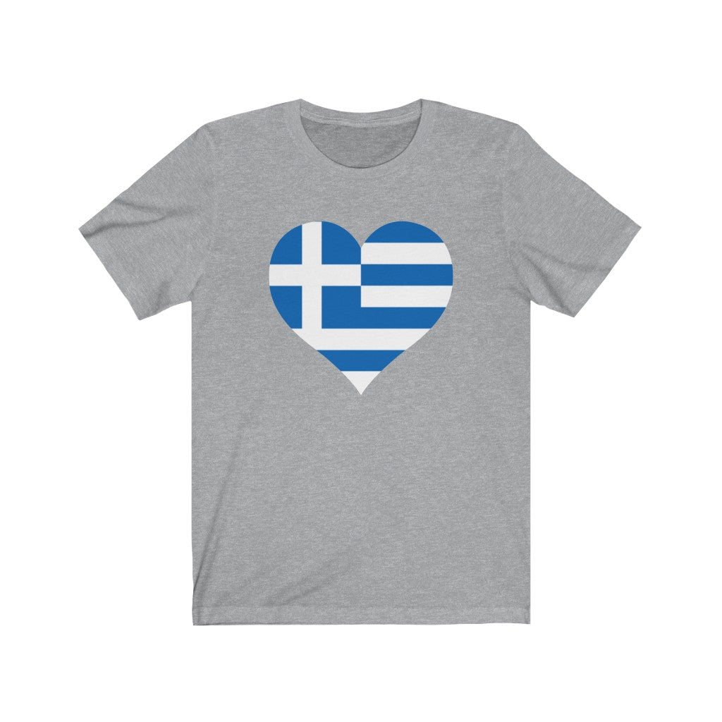 Greece Heart Flag Premium Tee - Unisex