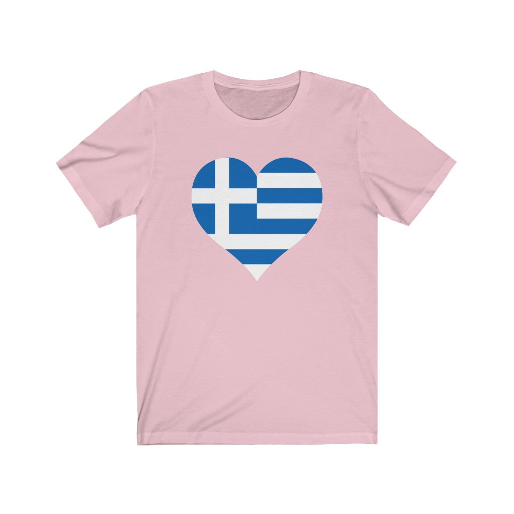 Greece Heart Flag Premium Tee - Unisex