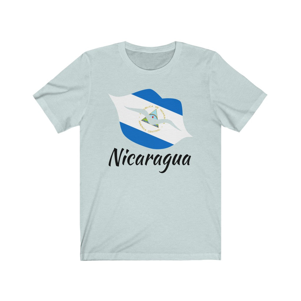 Nicaragua Lips Flag Premium Tee 1 - Unisex
