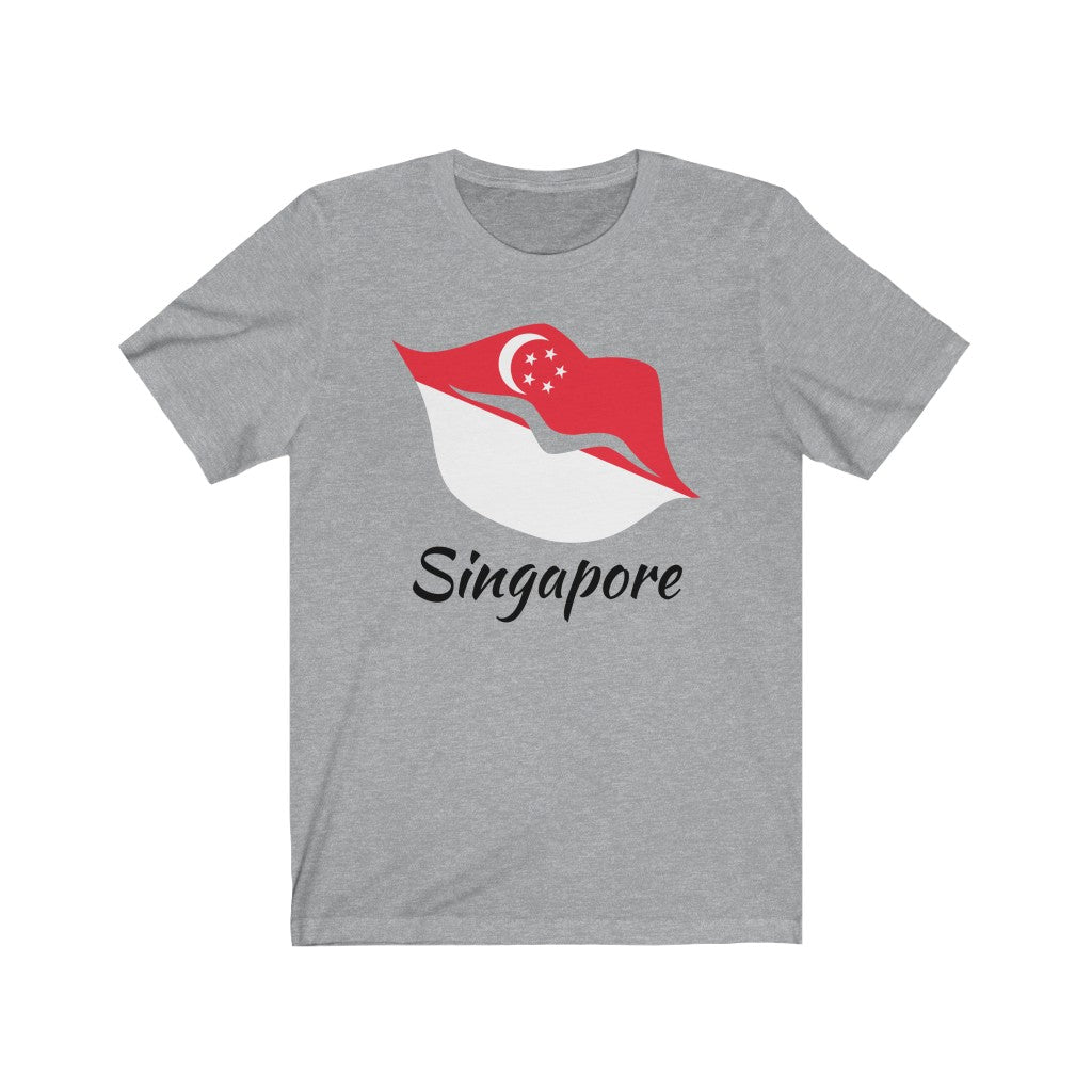 Singapore Lips Flag Premium Tee 1 - Unisex