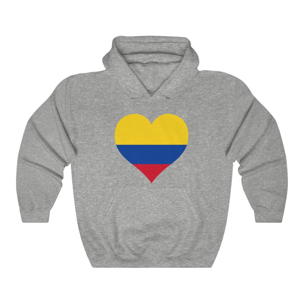 Colombia Heart Flag Hoodie Sweatshirt - Unisex