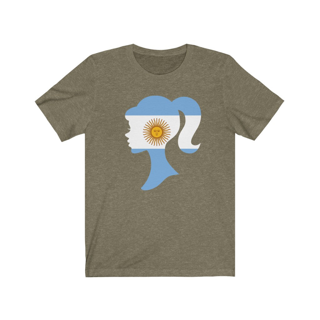 Argentina Girl Flag Premium Tee - Unisex