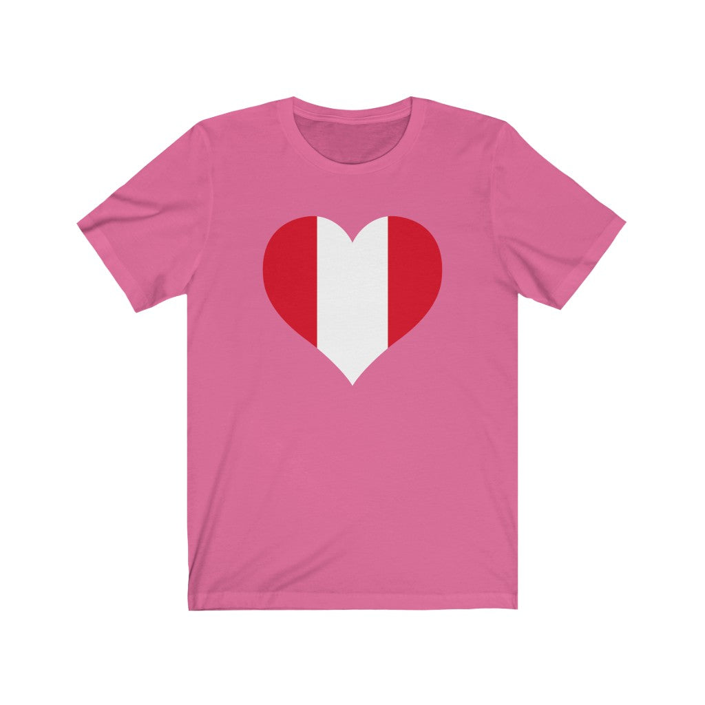 Peru Heart Flag Premium Tee - Unisex