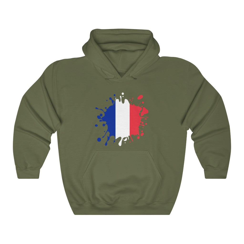 France Splat Flag Hoodie Sweatshirt - Unisex