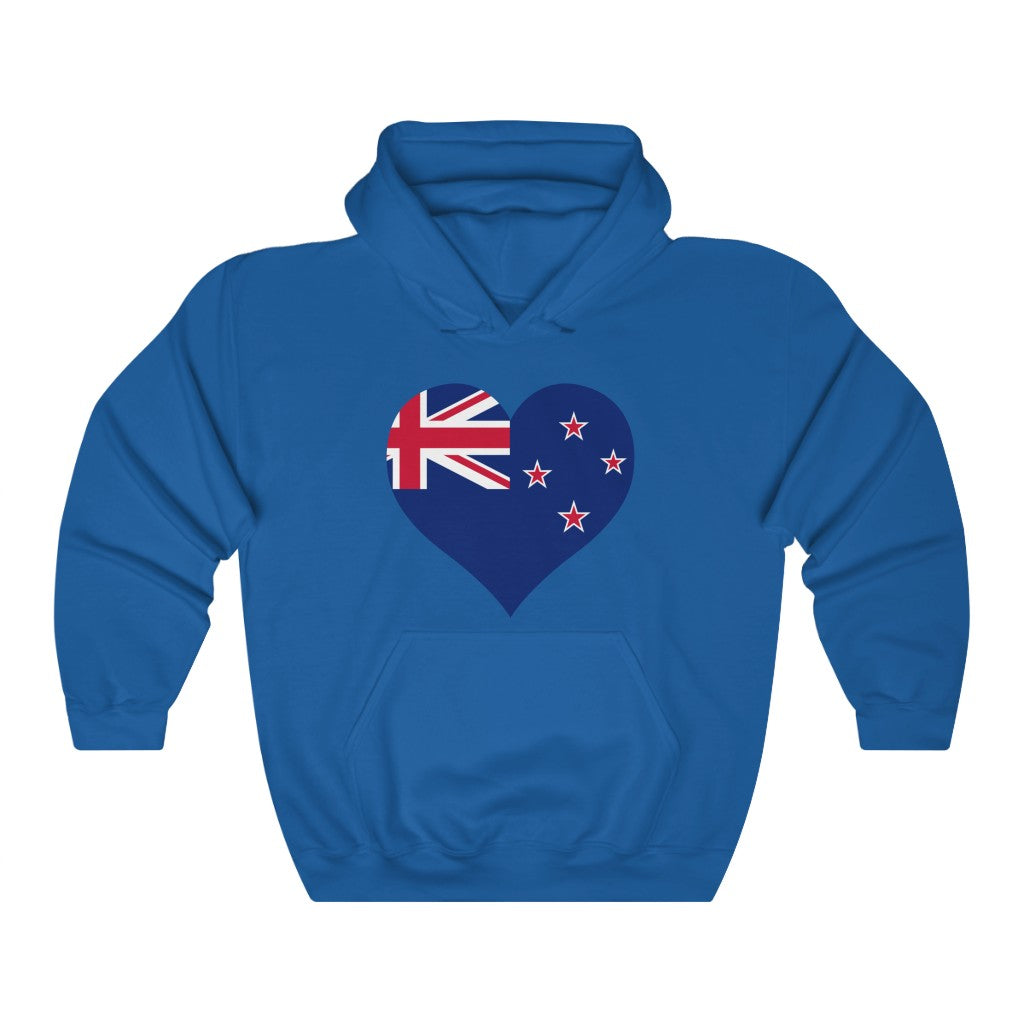New Zealand Heart Flag Hoodie Sweatshirt - Unisex