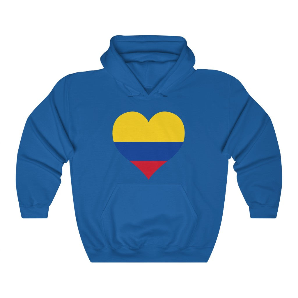 Colombia Heart Flag Hoodie Sweatshirt - Unisex